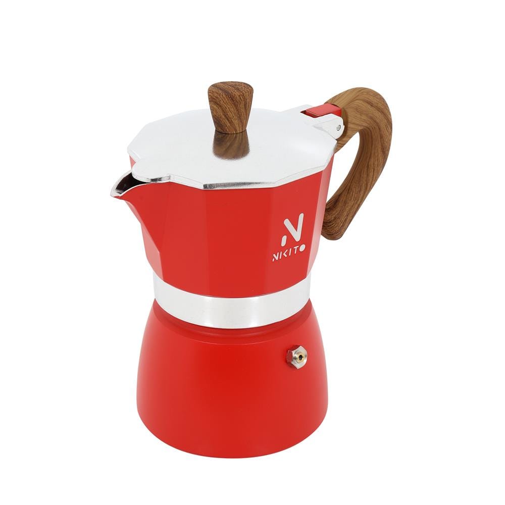 หม้อต้มกาแฟ NIKITO 3 CUPS สีแดง