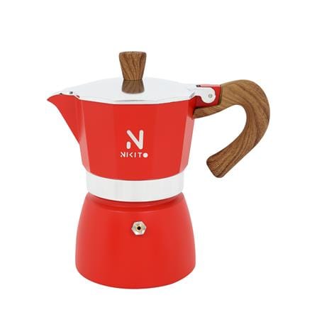หม้อต้มกาแฟ NIKITO 3 CUPS สีแดง
