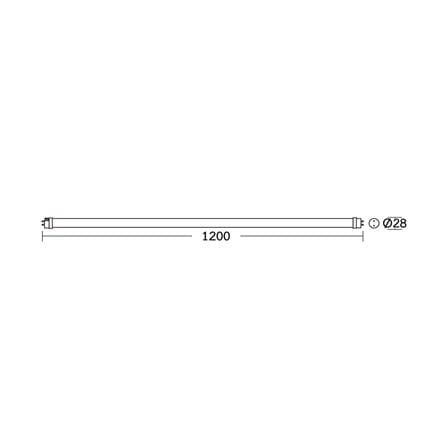หลอด LED BEC T8 LUGA DE 18 วัตต์ COOL WHITE G13_4