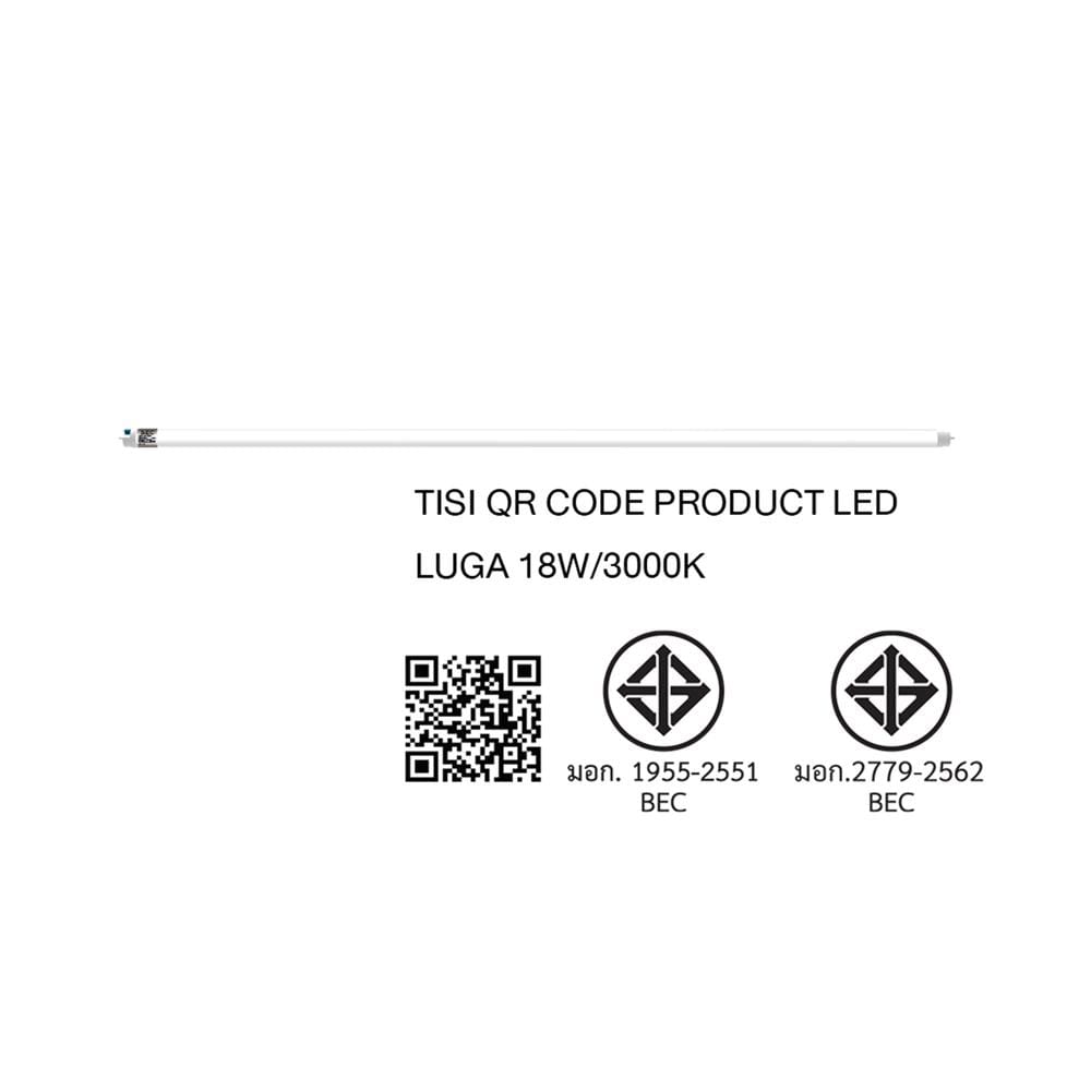 หลอด LED BEC T8 LUGA DE 18 วัตต์ WARM WHITE G13