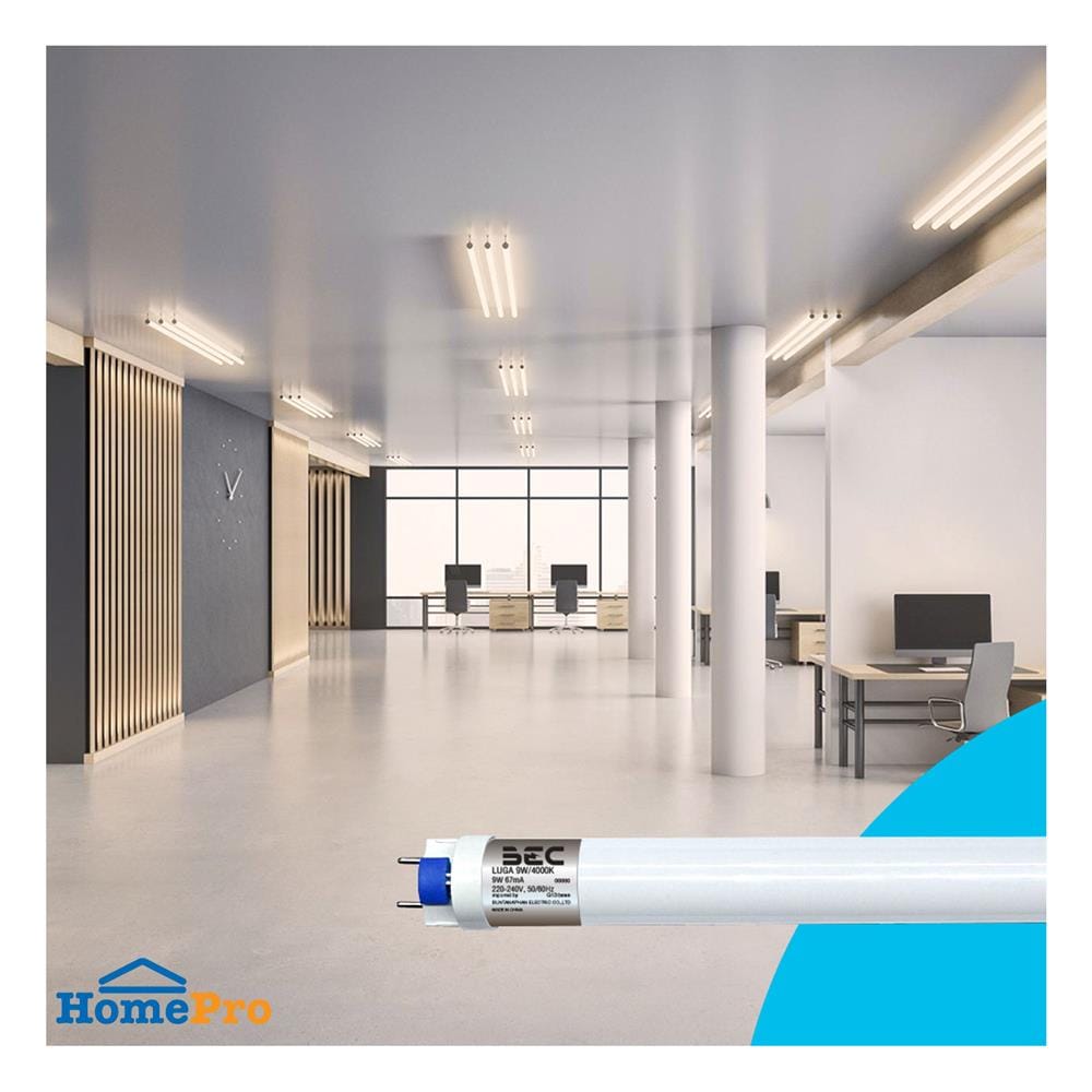 หลอด LED สั้น BEC T8 LUGA DE 9 วัตต์ COOL WHITE G13
