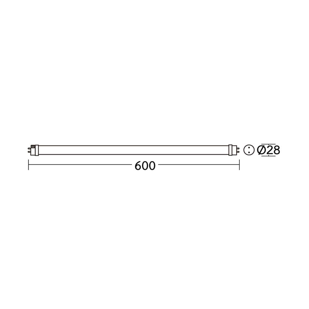 หลอด LED สั้น BEC T8 LUGA DE 9 วัตต์ COOL WHITE G13