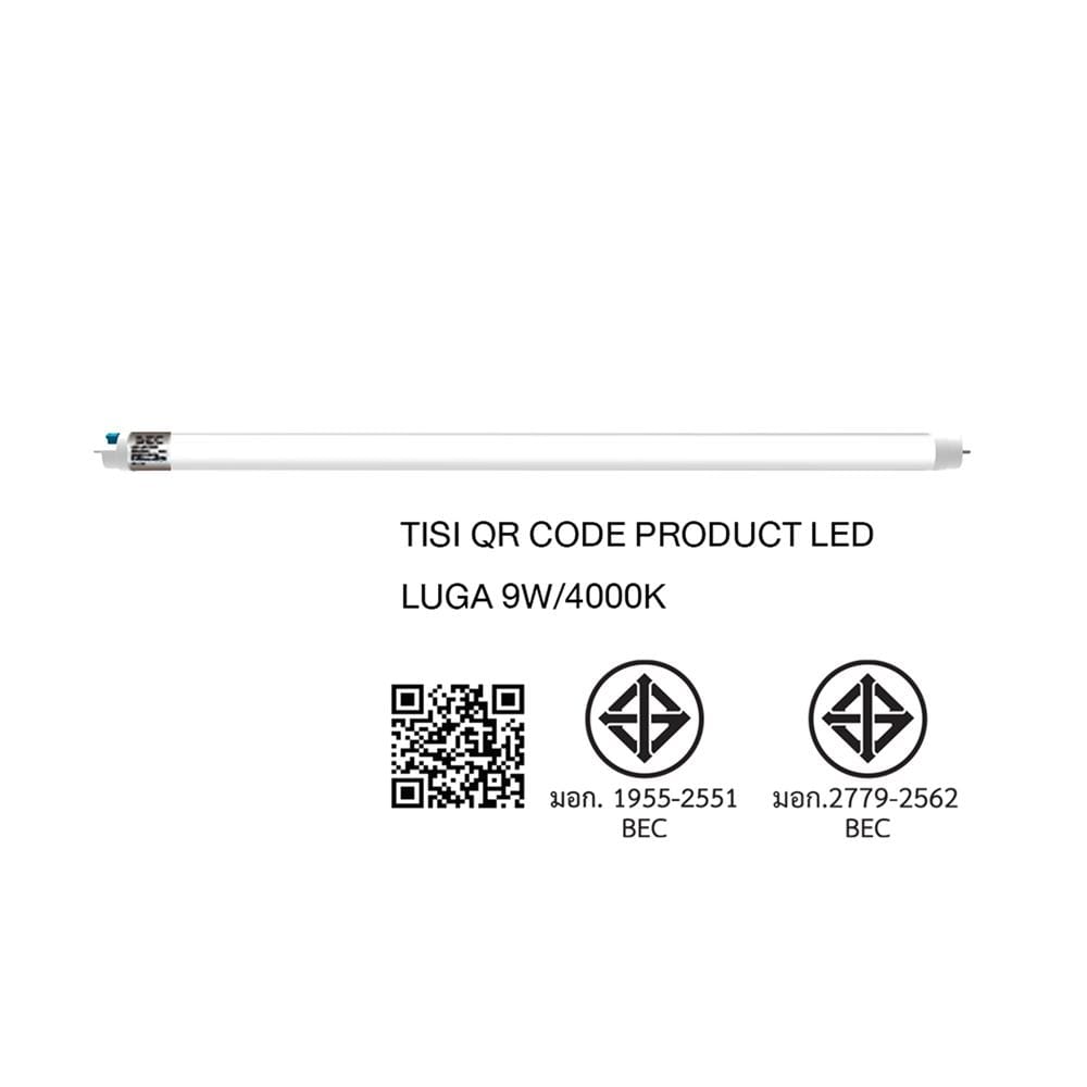 หลอด LED สั้น BEC T8 LUGA DE 9 วัตต์ COOL WHITE G13