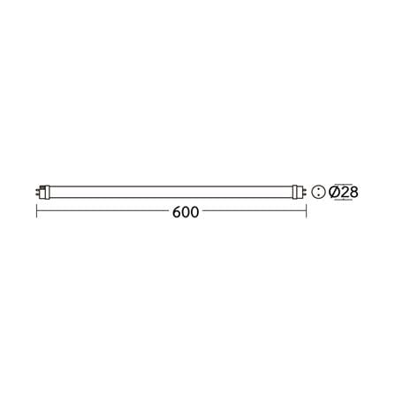 หลอด LED สั้น BEC T8 LUGA DE 9 วัตต์ COOL WHITE G13_4
