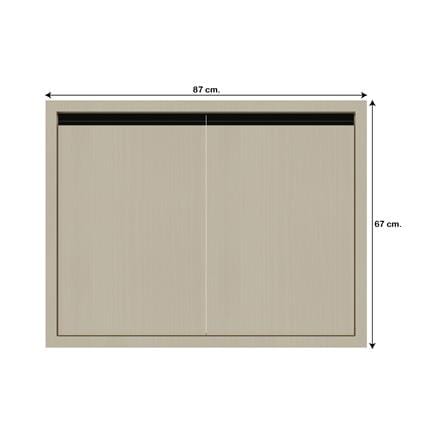 บานซิงค์คู่ JUPITER SILKY MOON 87x67 ซม. สีน้ำตาล_3