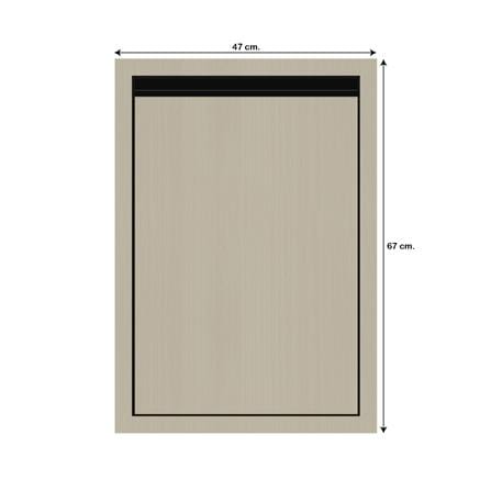 บานซิงค์เดี่ยวเรียบ JUPITER SILKY MOON 47x67 ซม. สีน้ำตาล_3