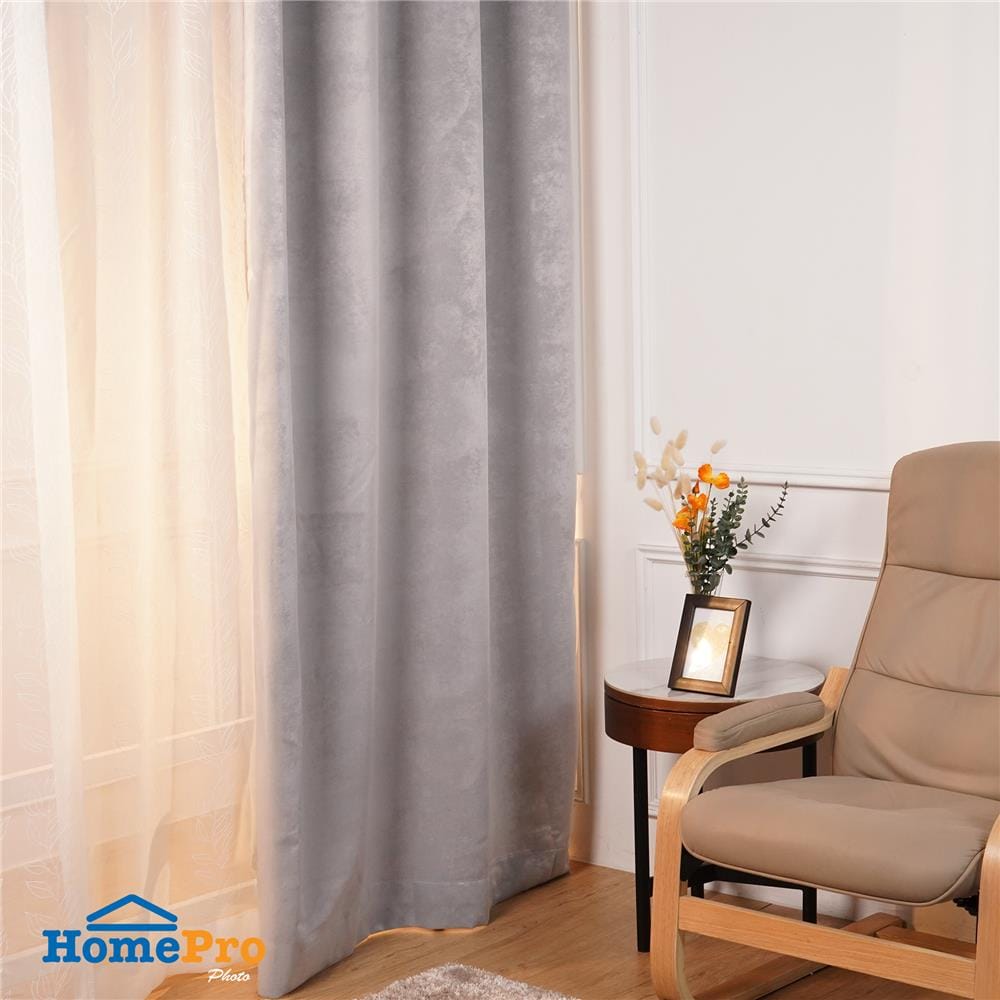 ผ้าม่าน EYELET HOME LIVING STYLE WELL UV 140X220 ซม. สีเทา