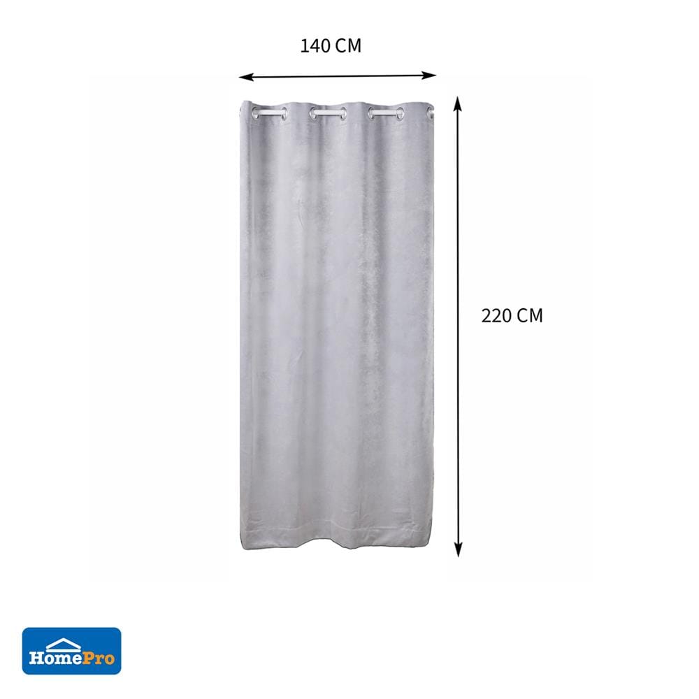 ผ้าม่าน EYELET HOME LIVING STYLE WELL UV 140X220 ซม. สีเทา