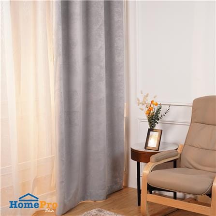 ผ้าม่าน EYELET HOME LIVING STYLE WELL UV 140X220 ซม. สีเทา_5