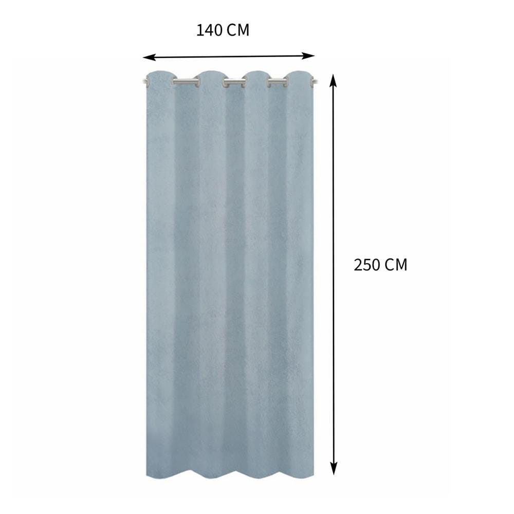 ผ้าม่าน EYELET HOME LIVING STYLE RIGO UV 140X250 ซม. สีฟ้า