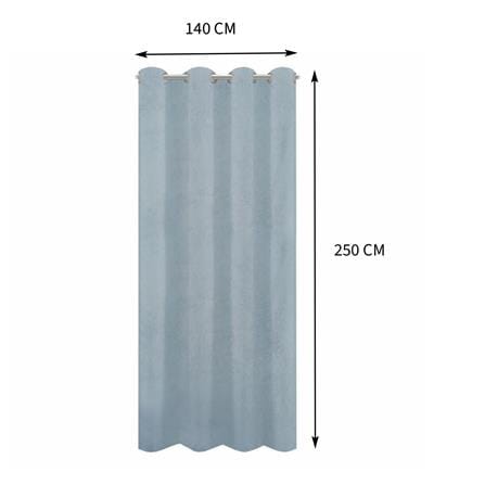 ผ้าม่าน EYELET HOME LIVING STYLE RIGO UV 140X250 ซม. สีฟ้า_5