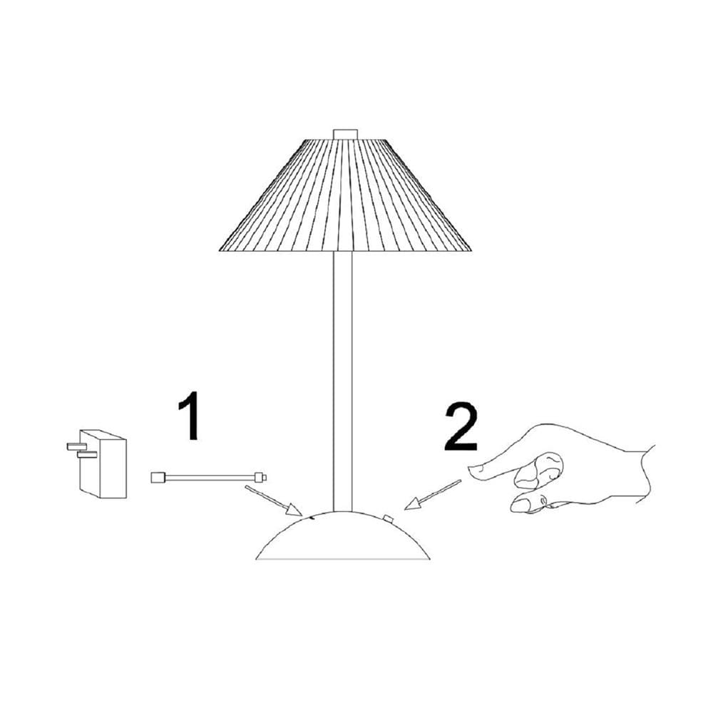 ไฟตั้งโต๊ะ LED CARINI T230690 3 วัตต์ สีเขียว/ทอง
