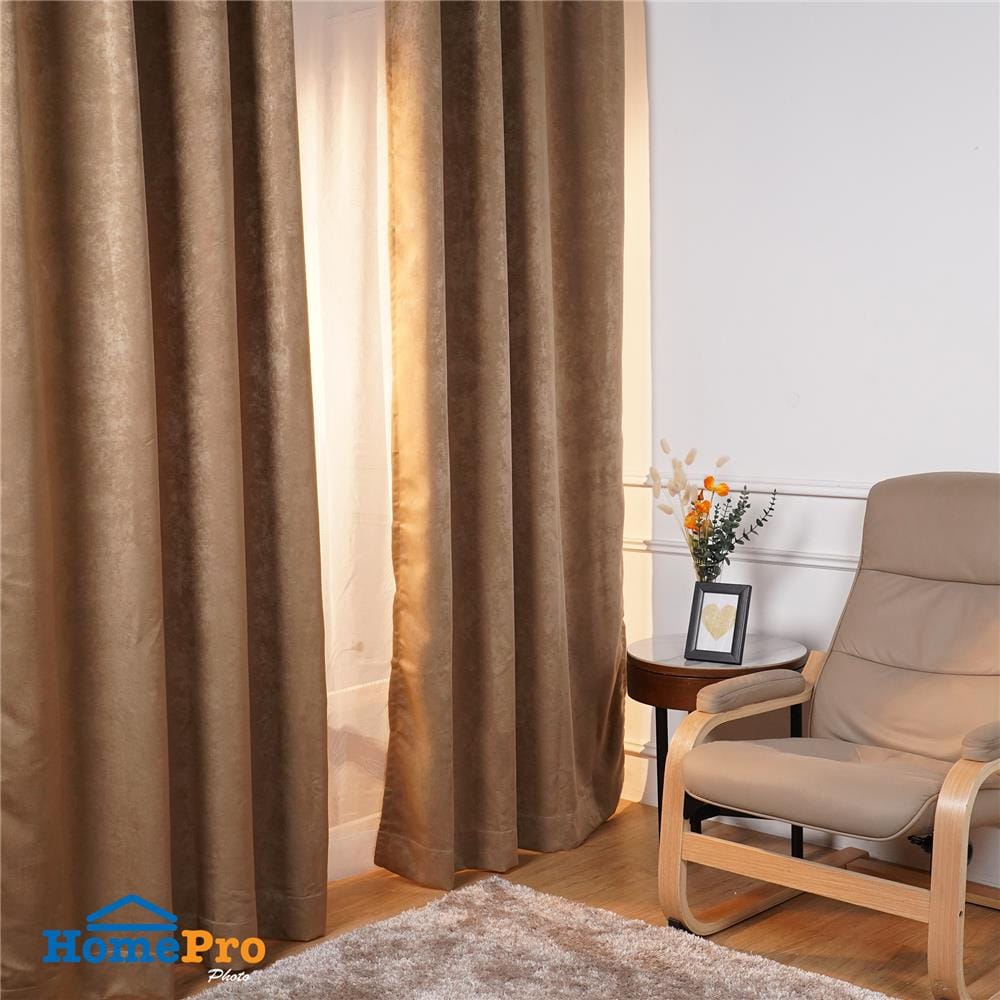ผ้าม่าน EYELET HOME LIVING STYLE WELL UV 140X220 ซม. สีน้ำตาล