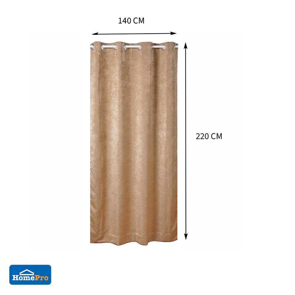 ผ้าม่าน EYELET HOME LIVING STYLE WELL UV 140X220 ซม. สีน้ำตาล