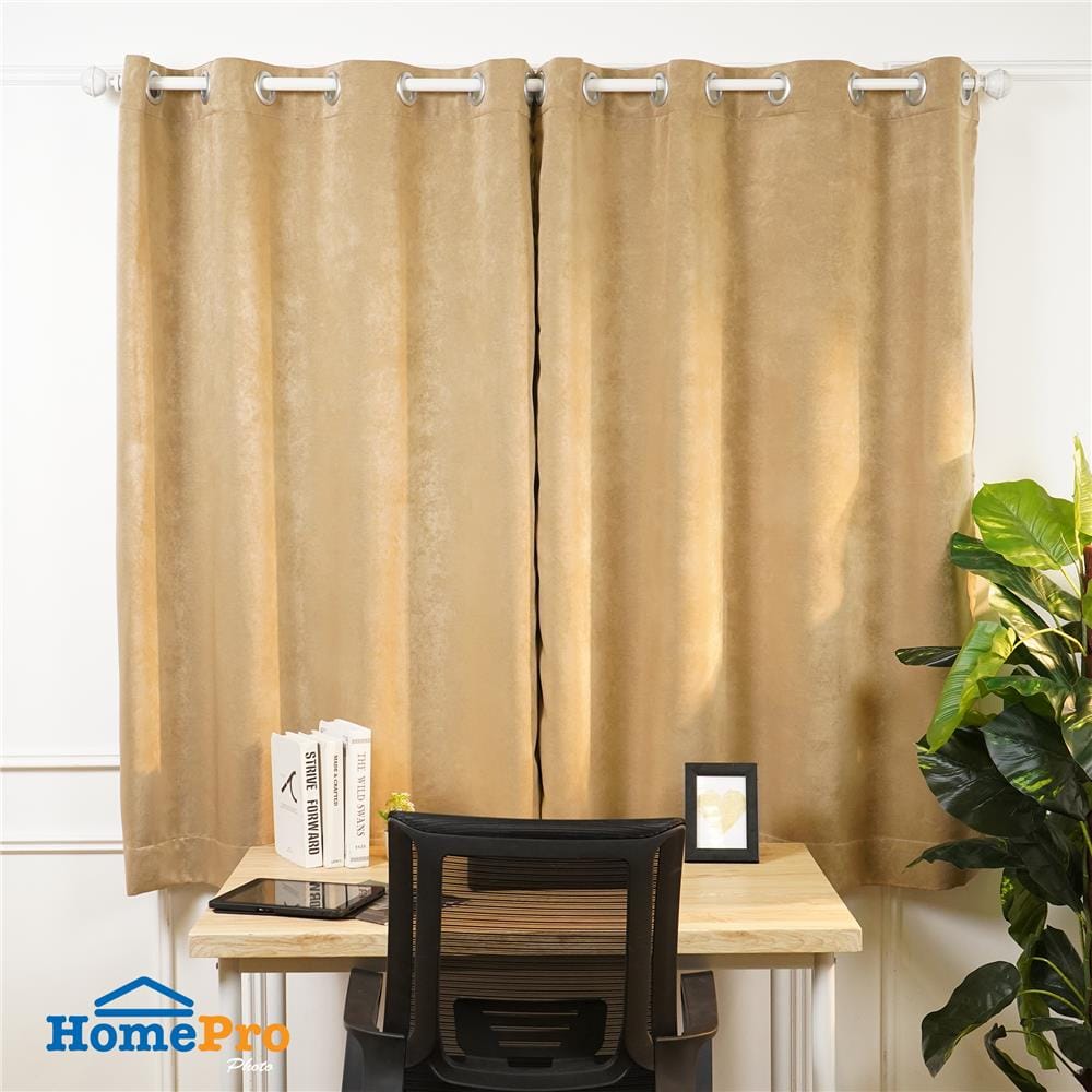 ผ้าม่าน EYELET HOME LIVING STYLE WELL UV 140X160 ซม. สีน้ำตาล