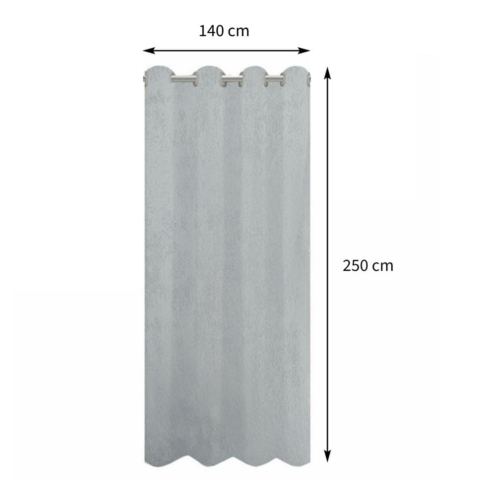 ผ้าม่าน EYELET HOME LIVING STYLE RIGO UV 140X250 ซม. สีเทาอ่อน