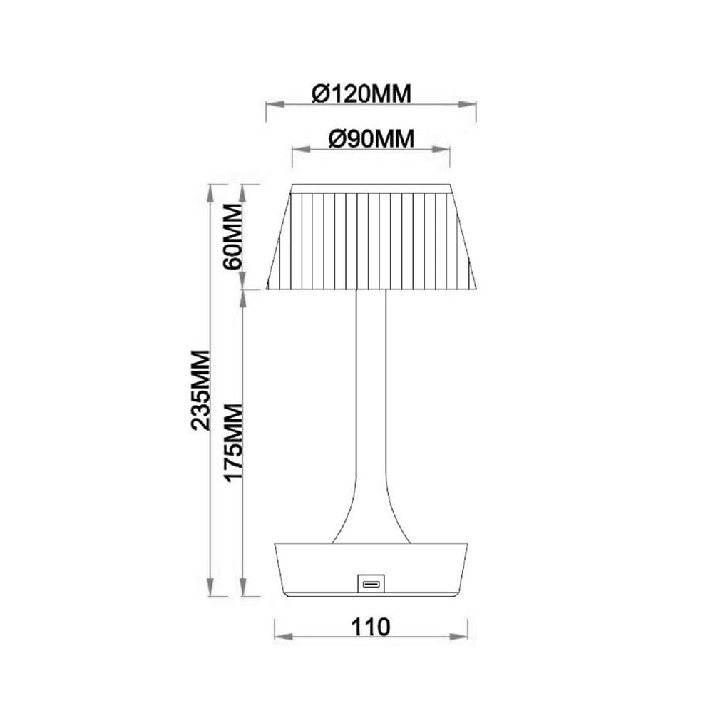 ไฟตั้งโต๊ะ LED CARINI T230814 3 วัตต์ สีขาว/ลายไม้