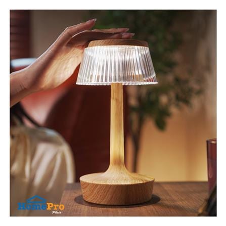 ไฟตั้งโต๊ะ LED CARINI T230814 3 วัตต์ สีขาว/ลายไม้_4