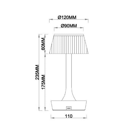 ไฟตั้งโต๊ะ LED CARINI T230814 3 วัตต์ สีขาว/ลายไม้_7