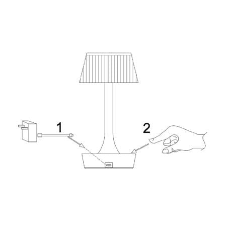 ไฟตั้งโต๊ะ LED CARINI T230814S 3 วัตต์ สีขาว/เงิน_9
