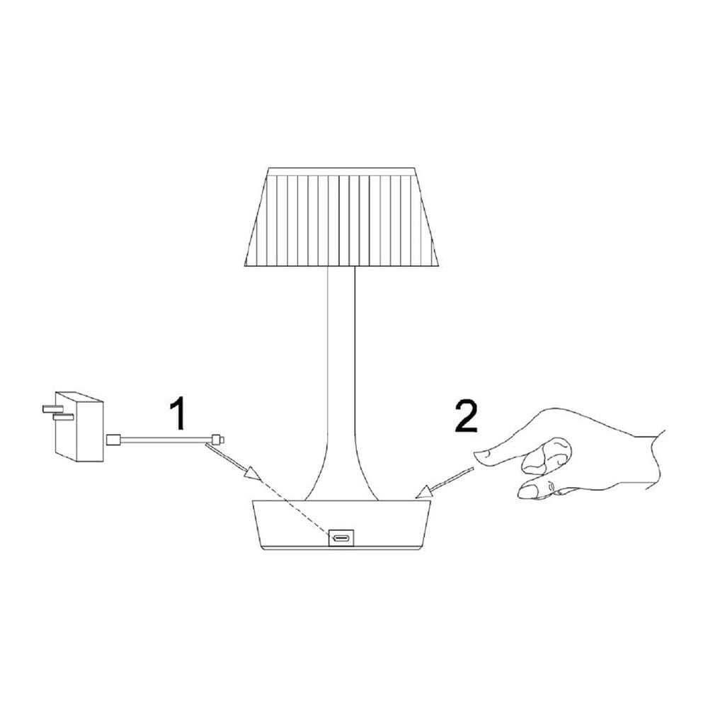 ไฟตั้งโต๊ะ LED CARINI T240302 3 วัตต์ สีใส/ทอง