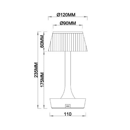 ไฟตั้งโต๊ะ LED CARINI T240302 3 วัตต์ สีใส/ทอง_7