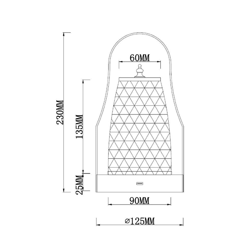 ไฟตั้งโต๊ะ LED CARINI T230693 3 วัตต์ สีใส/ทอง