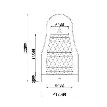 ไฟตั้งโต๊ะ LED CARINI T230693 3 วัตต์ สีใส/ทอง_12