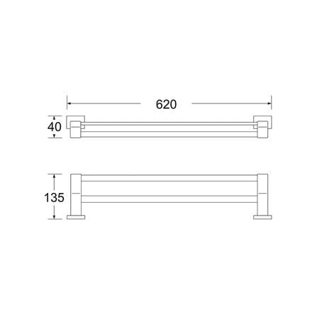 ราวแขวนผ้า RASLAND RA W1526-W5959-BK สีดำ_4