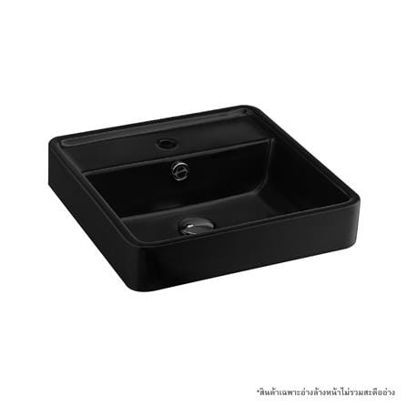 อ่างล้างหน้าแบบวางบนเคาน์เตอร์ COTTO C00381MBK สีดำ_0