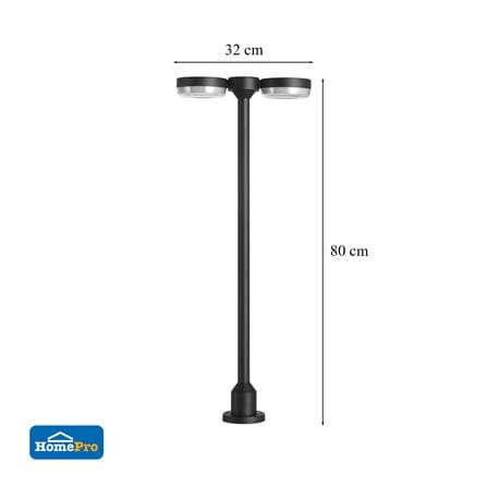 ไฟทางเดิน LED CARINI BO-F0022Q 9 วัตต์ WARM WHITE สีดำ_6