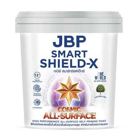 สีน้ำทาภายนอก JBP SMART SHIELD-X ALL SURFACE BASE D ซาติน 2.5 แกลลอน_0