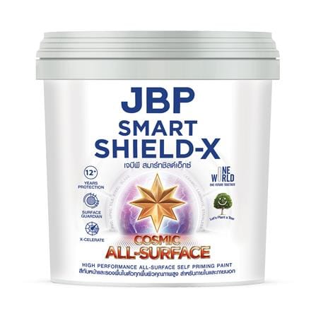สีน้ำทาภายนอก ชนิดซาติน JBP SMART SHIELD-X ALL SURFACE BASE A สีขาว 1 แกลลอน_0