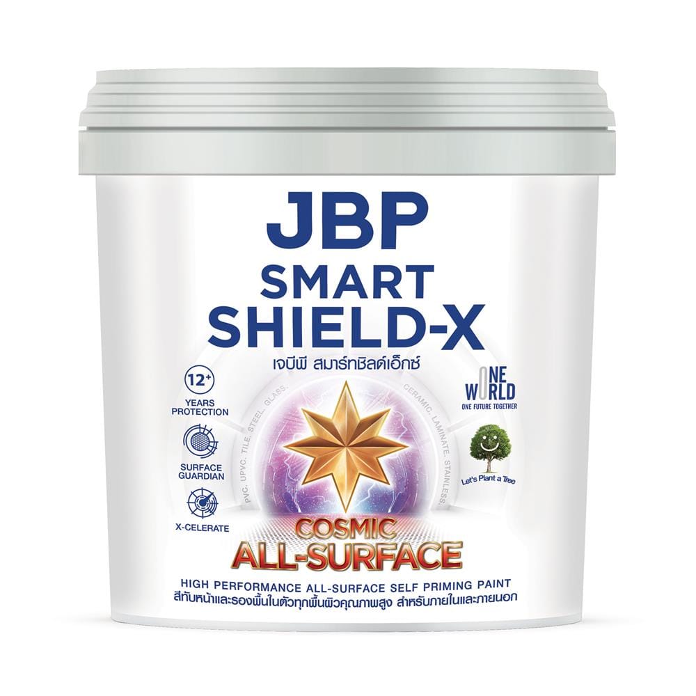 สีน้ำทาภายนอก ชนิดซาติน JBP SMART SHIELD-X ALL SURFACE BASE B 1 แกลลอน
