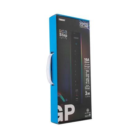 รางปลั๊กไฟ RGB 4 ช่อง PD20W+QC3.0+1USB 3.4A TOSHINO 3 เมตร_4
