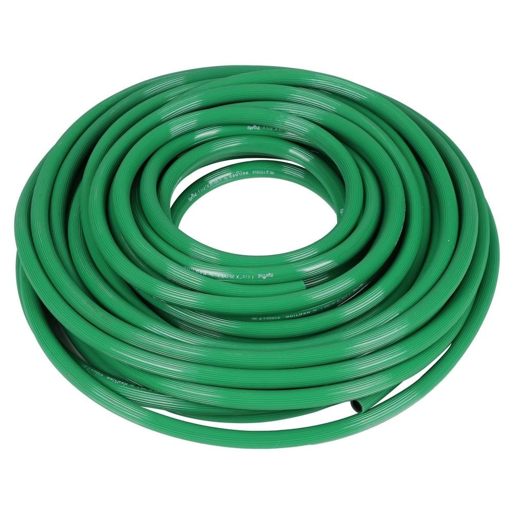 สายยางม้วน PVC SPRING BY ท่อน้ำไทย 1/2 นิ้ว 10 ม. สีเขียว