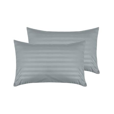 ปลอกหมอนหนุน PICASSO CT STRIPE 21x36 นิ้ว แพ็ก 2 ชิ้น สีเทา_0