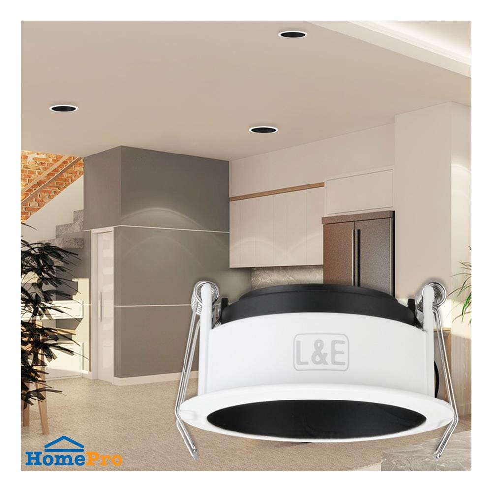 ดาวน์ไลท์ L&E HG 24-04603 3.3 นิ้ว สีขาว/ดำ กลม