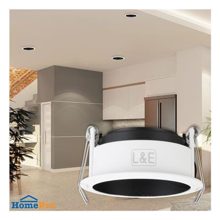 ดาวน์ไลท์ L&E HG 24-04603 3.3 นิ้ว สีขาว/ดำ กลม_2