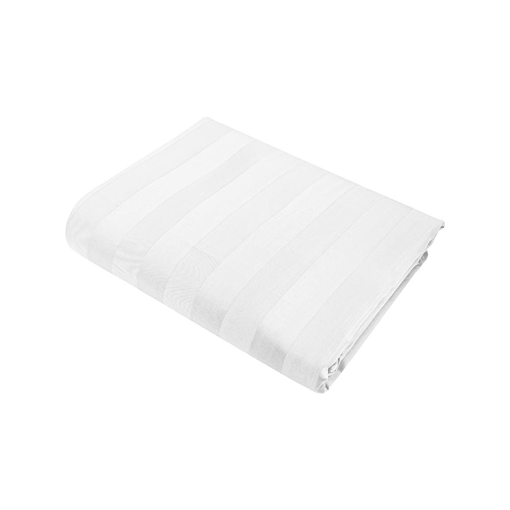 ผ้าปูที่นอน PICASSO CT STRIPE 110X115 นิ้ว สี WHITE