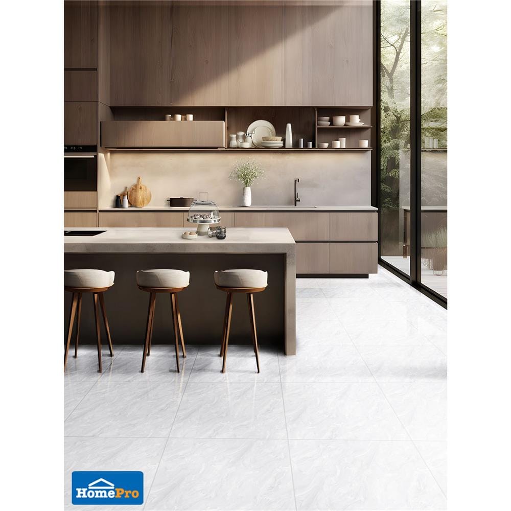 กระเบื้องพื้นพอร์ซเลน 60x60 ซม. TARA แบรลิน ไวท์ A 1.44 ตร.ม.