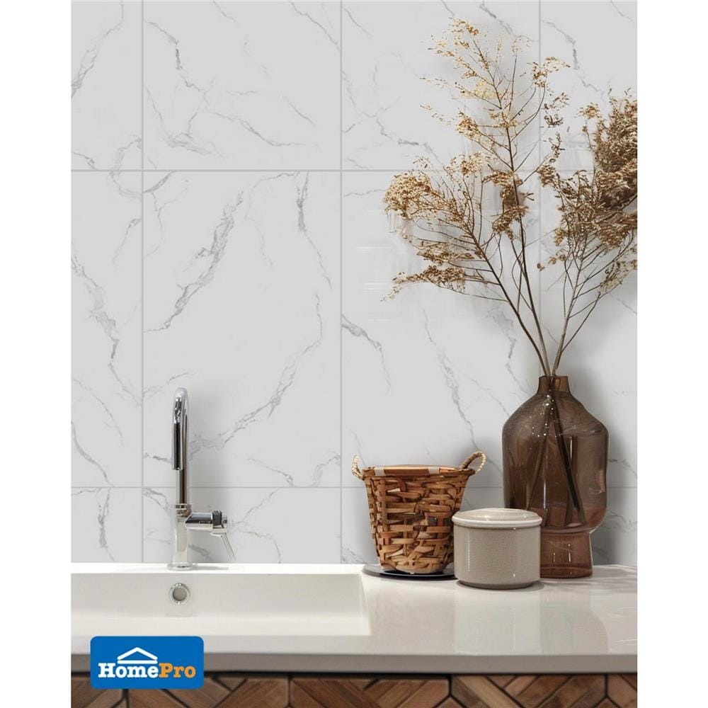 กระเบื้องผนัง 25x40 ซม. TARA โนว่า มาร์เบิล ไวท์ A 1 ตร.ม.