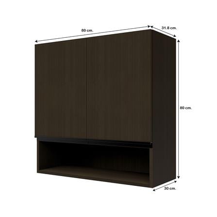 ตู้แขวนคู่ D2 JUPITER SILKY BROWN 80x80 ซม._4