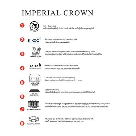 ที่นอนพ็อกเก็ตสปริง 6 ฟุต SLUMBERLAND รุ่น IMPERIAL CROWN_5