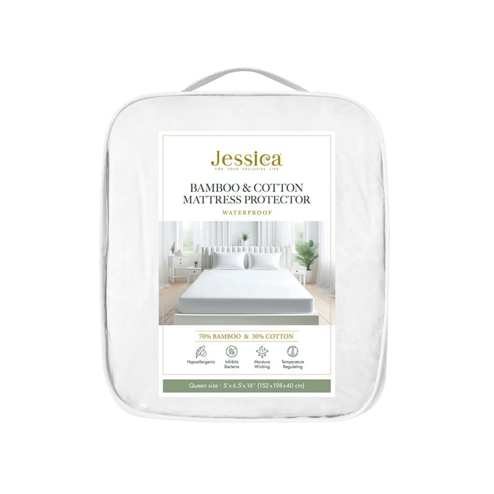 ผ้ารองกันเปื้อน 5 ฟุต JESSICA BAMBOO 20516 สี WHITE