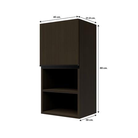 ตู้แขวนเดี่ยว S1 JUPITER SILKY BROWN 40x80 ซม._4