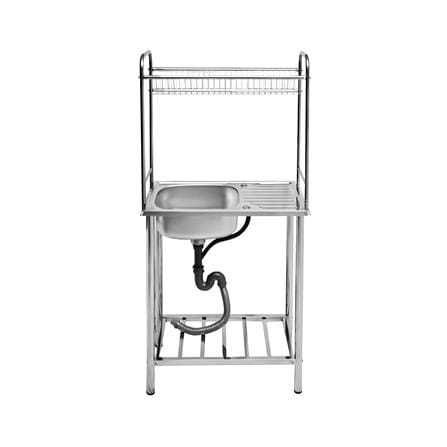 ซิงค์ขาตั้ง 1 หลุม 1 ที่พัก TECNOSTAR TT 7540 RACK สีเงิน_1