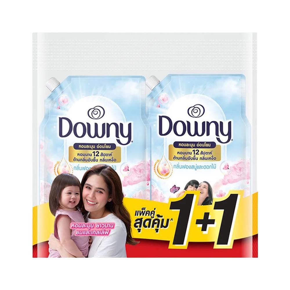 น้ำยาปรับผ้านุ่ม DOWNY 950 มล. กลิ่นฟองสบู่และดอกไม้ (แพ็ก 1+1)