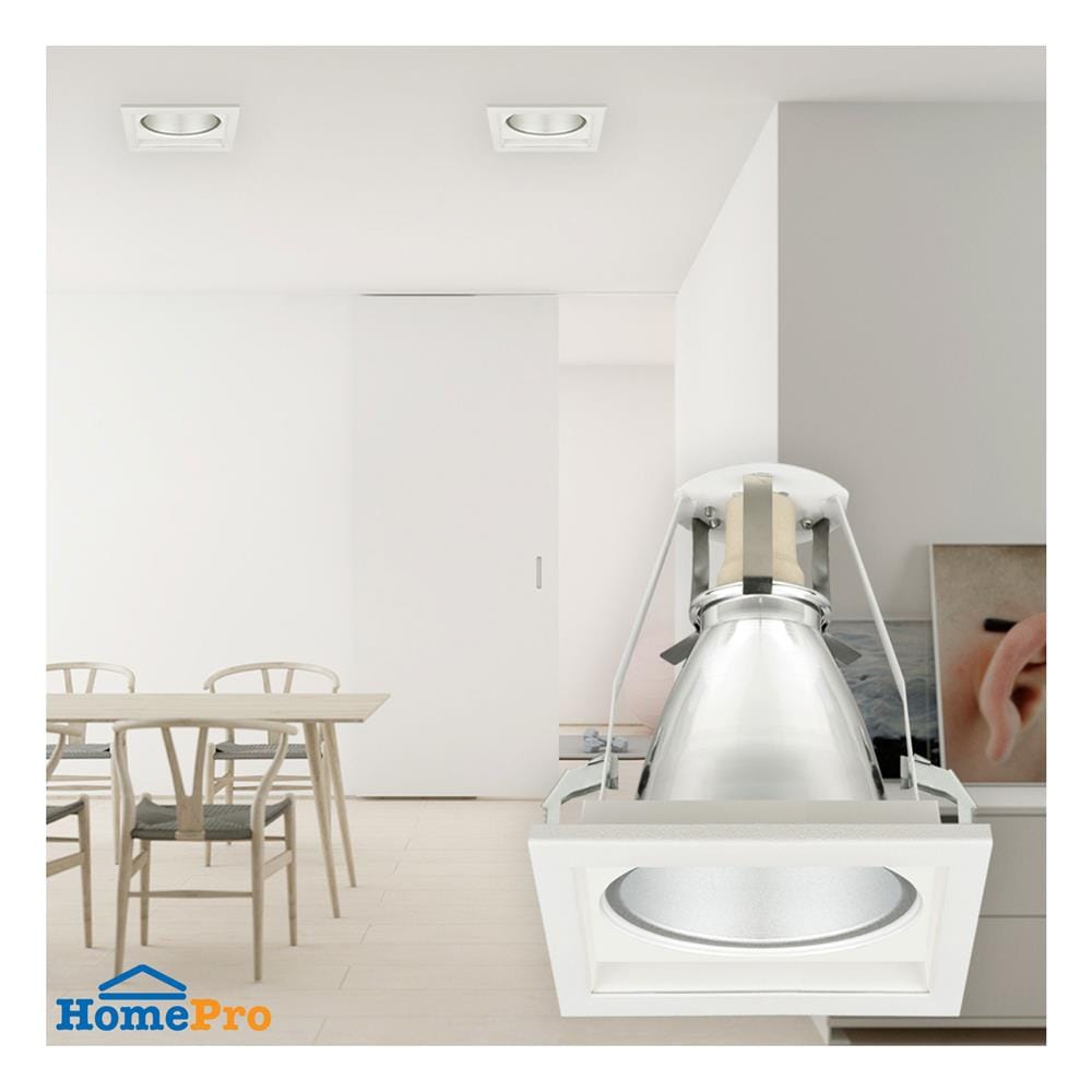 ดาวน์ไลท์ L&E 22-03085 6.5 นิ้ว สีขาว เหลี่ยม