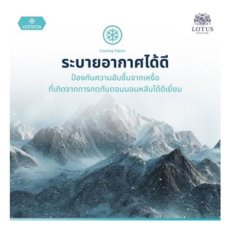 หมอนสุขภาพ ยางพารา LOTUS ICETECH 13.5x22 นิ้ว สีขาว_20